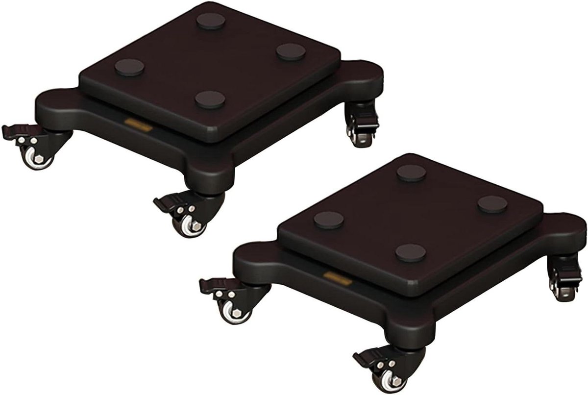 Subwoofer Isolatie Stand - Luidspreker Voeten Platform - Audio Verbetering - Verstelbare Koperen Spikes - 38x43 cm - Zwart