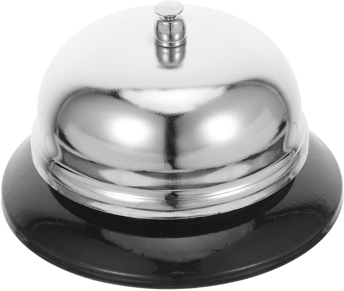 Metalen Bureaubel - Servicebel Balie - Aandacht Trekken - Helder Luid Geluid - 10x10x7 cm - Zilver