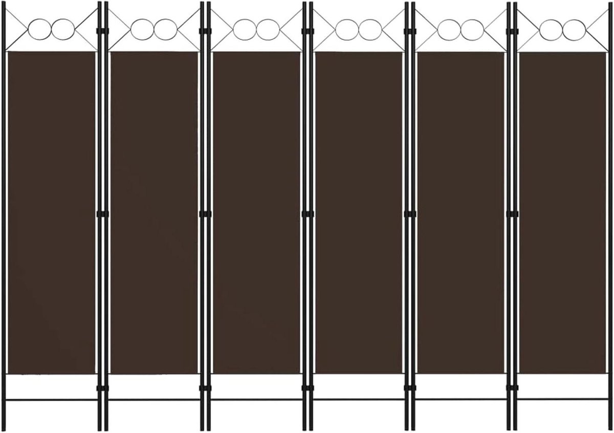 Room Divider - Privacy Screen - Cre ilde{e} ilde{e}r Ruimte - 6 Panelen - 240 x 180 cm - B