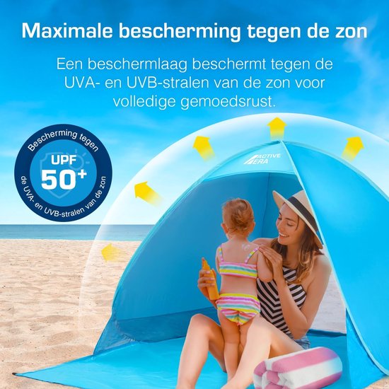 Pop-up strandtent met UPF 50+ bescherming en draagtas van POP — afbeelding 5