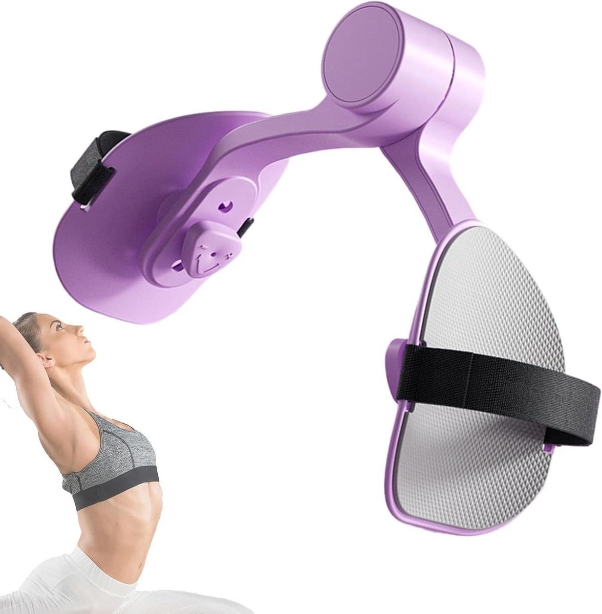 Bekkenbodemtrainer - Fitnessapparaat - Spierversterking - Verstelbaar ontwerp - 28x18x8 cm - Paars