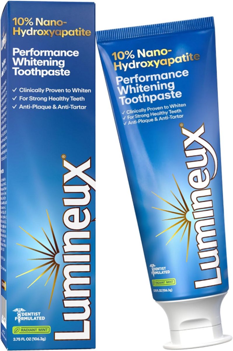 Lumineux Nano Hydroxyapatite Tandpasta 10% – Fluoridevrij Whitening Tandpasta voor Sterk Glazuur & Wittere Tanden