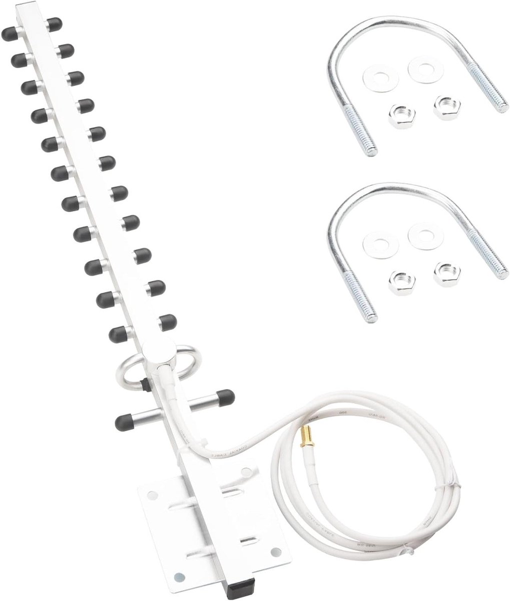 Dual Band Yagi Antenne - WiFi Antenne Directioneel - Signaal Versterken - Hoge Gain 8dBi - 1.5 M Kabel - Zwart