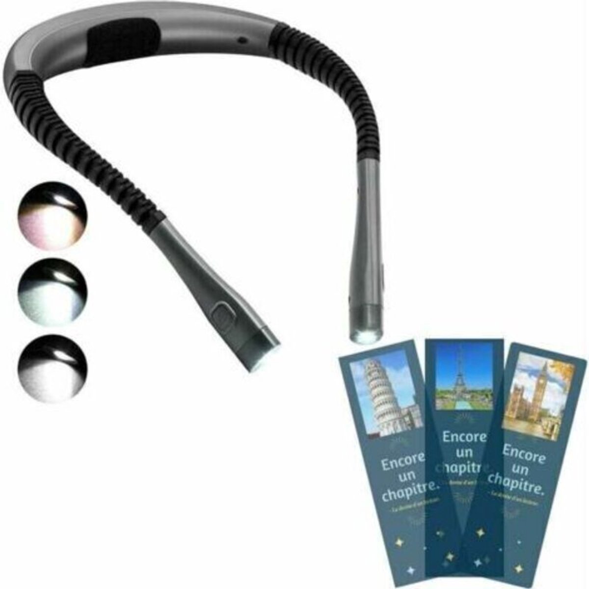 Deze oplaadbare neklamp/nachtlamp heeft 3 kleuren, 6 helderheidsniveaus, een inklapbare arm en een extra lange batterijduur, waardoor hij ideaal isgeschikt voor lezen, breien, repareren en andere toepassingen.