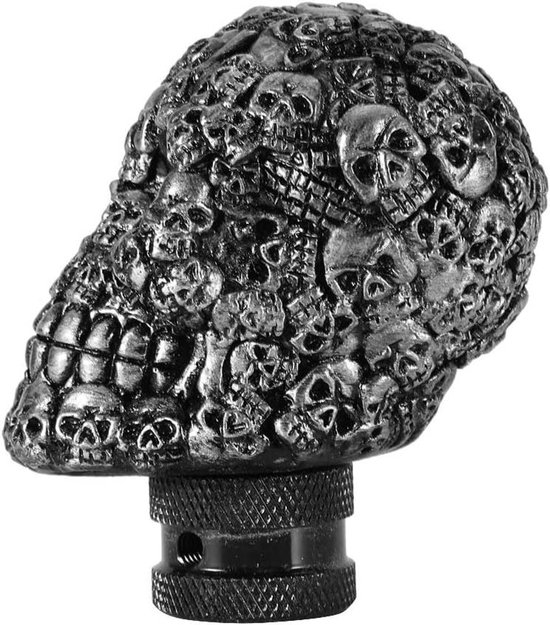 Schakelpookknop Schedel - Handmatige Pook - Auto Interieur - Hoogwaardig Metaal - 18 x 7 cm - Zwart — afbeelding 2