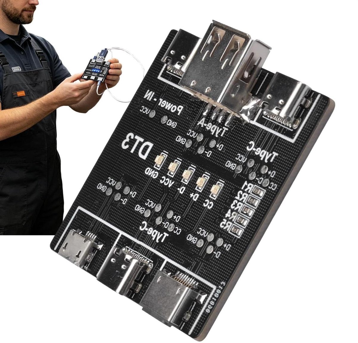 USB Kabeltester - Analyser - Foutdetectie - Snelle Precisie - Compact Design - Zwart
