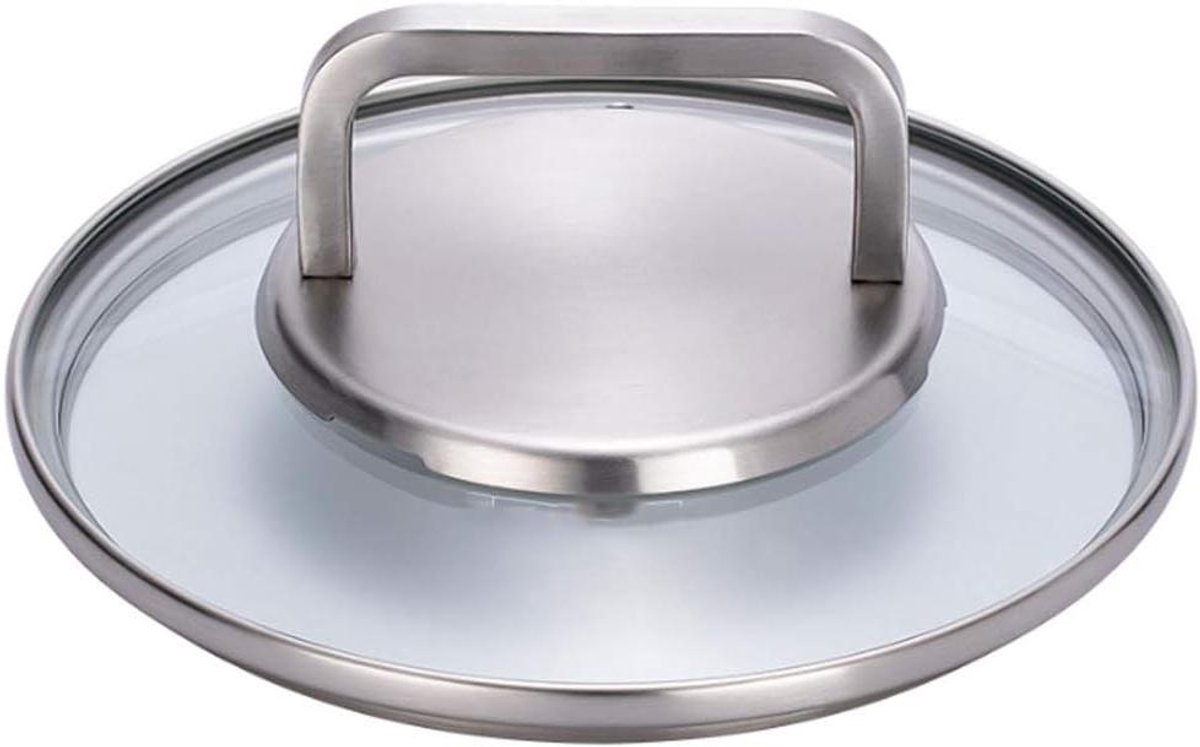 Glazen Soeppan Deksel - Pannen Deksel - Koken - Met Stoomopening - 26 cm - Wit