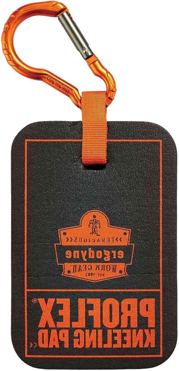 Mini Kniebeschermer - Kussen Pad - Comfortabel Werken - Compact Met Karabijn - 10 x 15 cm - Zwart