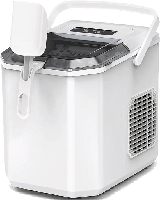 AHD® Ijsblokjesmachine - Ijsblokjesmachine Crushed Ice - Ijsblokjes Machine - Ijsblokjesmakers - Ijsmachine - Wit - 30cm x 23cm x 29cm van Ahd — afbeelding 2