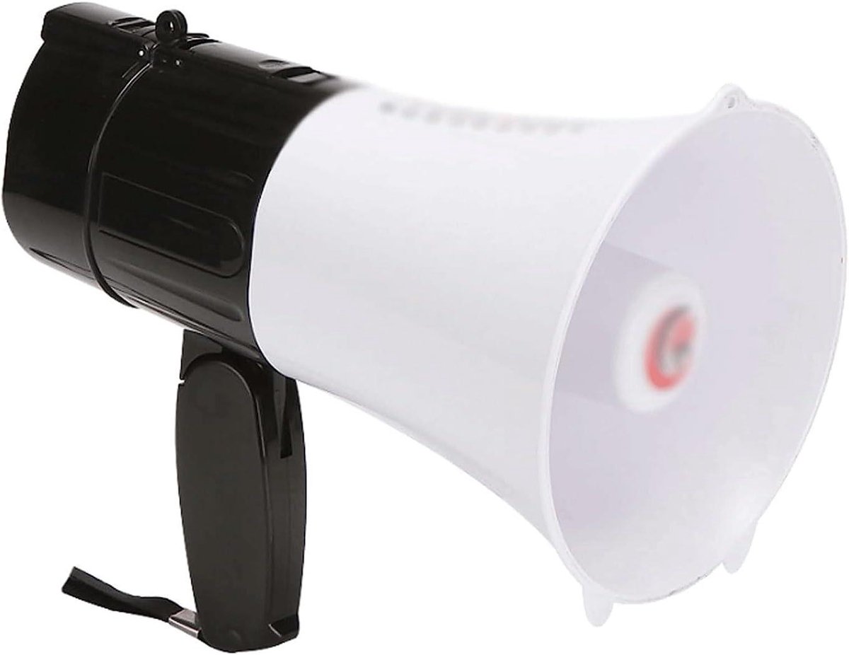 Draagbare Megafoon - Luidspreker Bullhorn - Evenementen Aankondigen - 240 Seconden Opname - 250 * 145 mm - Zwart