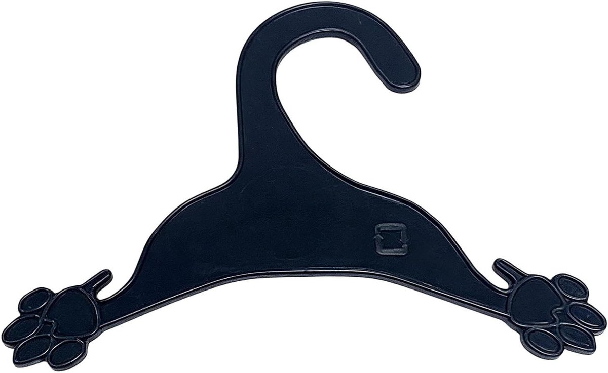 Hondenkleerhanger - Kledinghouder - Kleding Opbergen - Pootafdruk Ontwerp - 17.5 cm - Wit