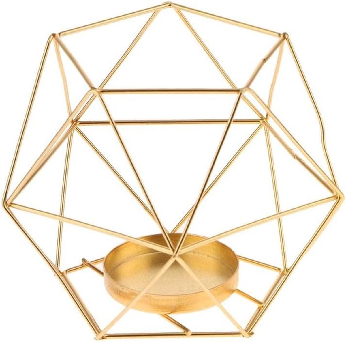 Geometrische Kandelaars - Theelichthouders - Huisdecoratie - Hol Ontwerp - 20 Stuks - Zwart