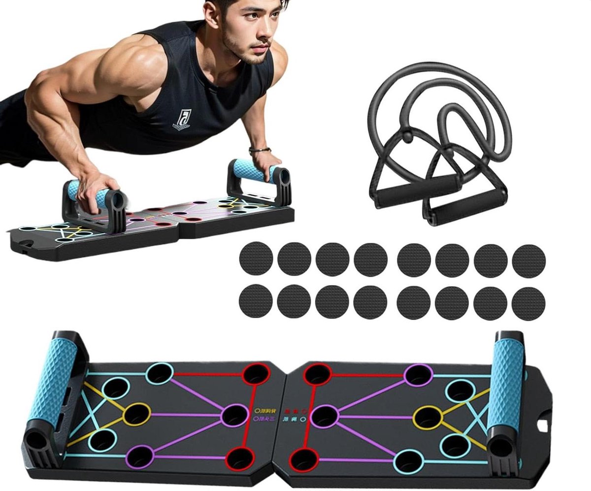 Spiertrainingsbord - Vouwbaar apparaat - Thuis sporten - Kleurgecodeerde zones - Draagbaar ontwerp - Zwart