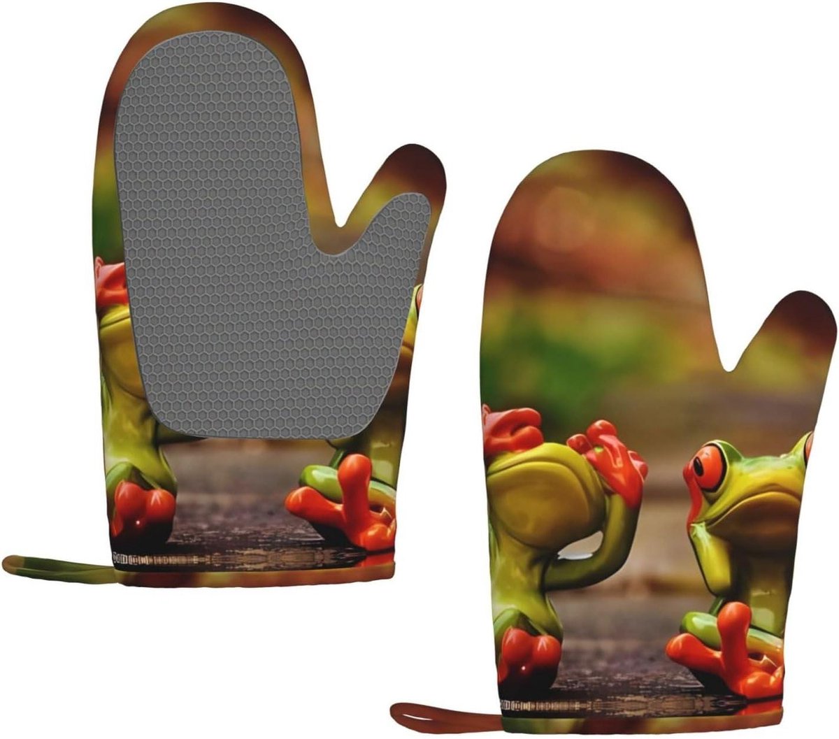 Keukenhandschoenen - Ovenwanten - Veilig Koken - Hittebestendig Siliconen - 28x18 cm - Zwart