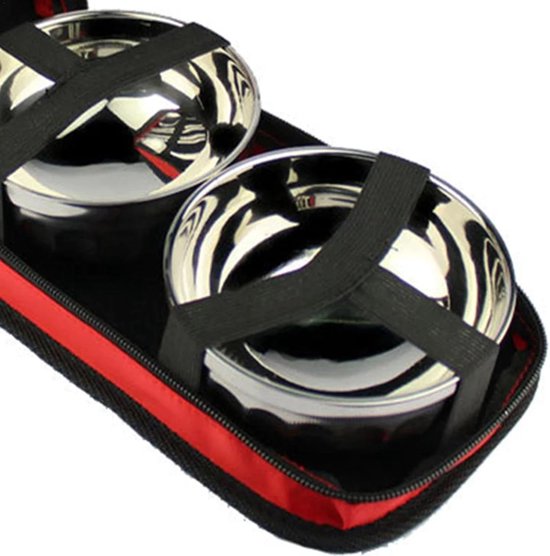 Reisbestek Set - Kampeer Servies - Buiten Eten - Roestvrij Staal - 1 Set - Rood — afbeelding 5
