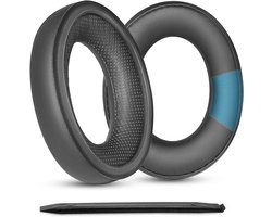 SnelShoppen - Vervangende Oorkussens voor Sennheiser HD598, HD598CS, HD560S, HD598SE, HD620S, HD518, HD599, HD569, HD579, HMEC 250 - Zwart Kunstleer