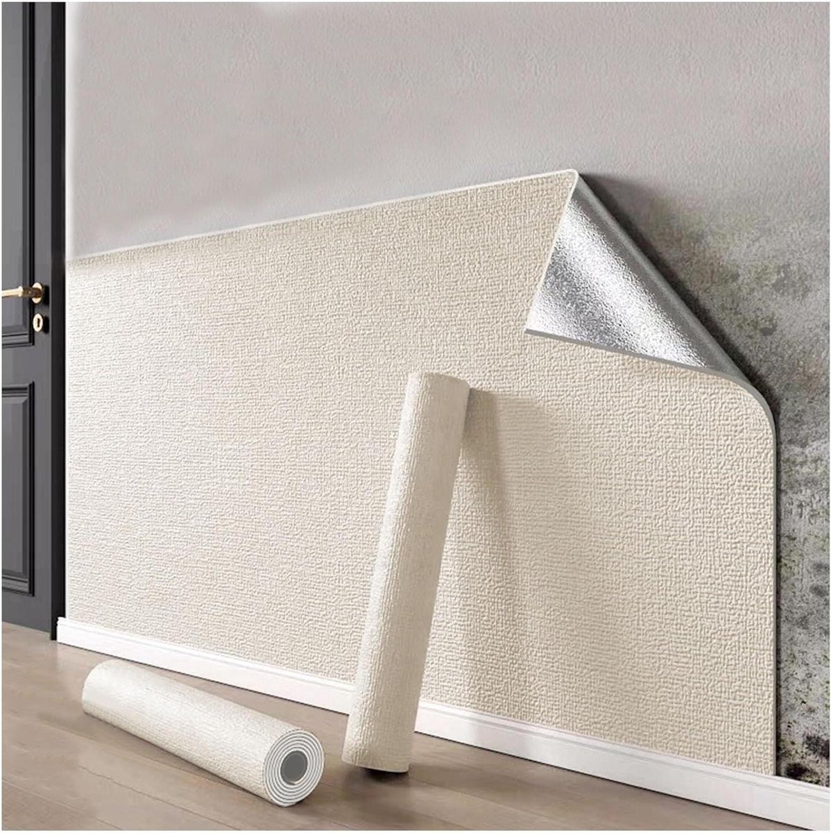 Zelfklevend Wandpapier - Isolerend Behang - Binnenhuis Decoratie - Vocht- en Geluidsisolerend - 8 mm dik - Wit
