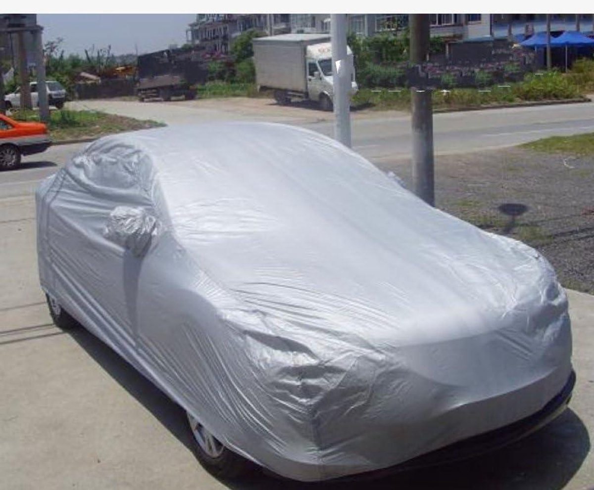 Auto Afdekzeil - Universele Hoezen - Auto Beschermen - Ademend Materiaal - 4.15x1.7x1.5m - Zwart