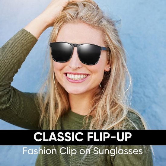 Gepolariseerde clip-on zonnebril die over een gewone bril gedragen kan worden - UV400 anti-verblinding clip-on zonnebril, unisex - lichtgewicht clip-on zonnebril — afbeelding 3