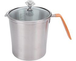 BRENZOOS- Melkopschuimkan 700ml - Roestvrij Staal - Deksel - Schaalontwerp - Multifunctioneel - Erosiebestendig - Schuimkan