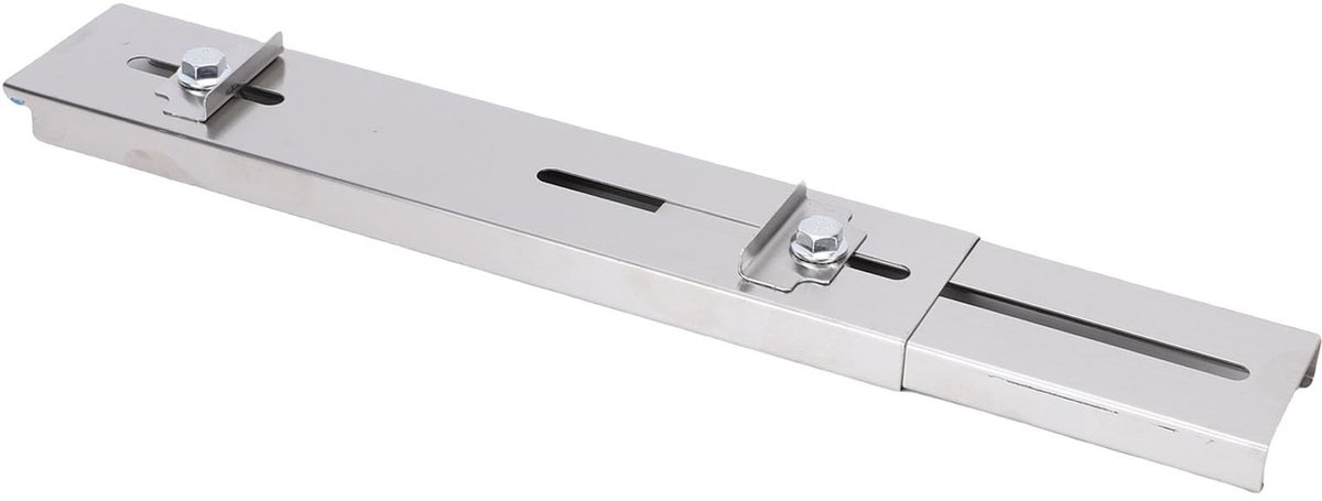 Dailygoods- Slijpsteenhouder Verstelbaar - Roestvrij Staal - Voor Slijpen van Oliestenen/Whetstenen - Geschikt voor Gootstenen 29-44cm - Inclusief Schroeven/Baffles - Duurzaam en Stabiliteit - Slijpsteen