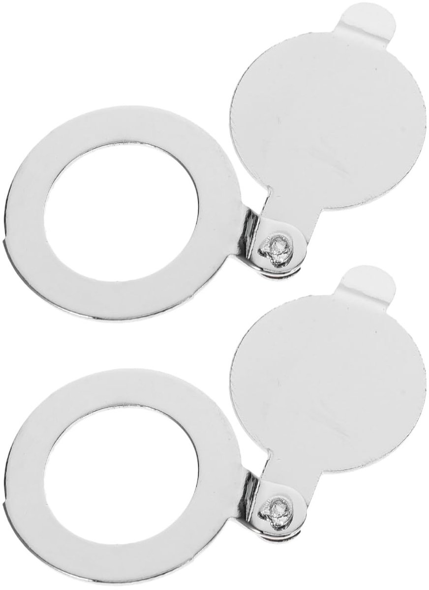 Dailygoods - Zilveren Kijkgatafdekking voor Deur, Set van 2 Stuks