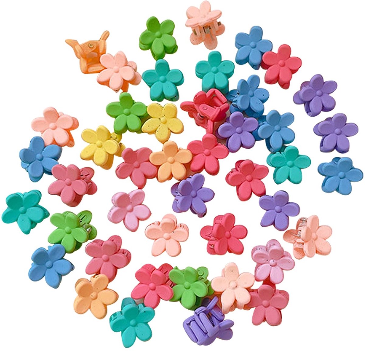 Dailygoods- Haarspelden 50 Stuks - Kleine Bloemenhaarspelden - Antislip - Duurzaam Materiaal - Haaraccessoires voor Dames - Unieke Europese Stijl