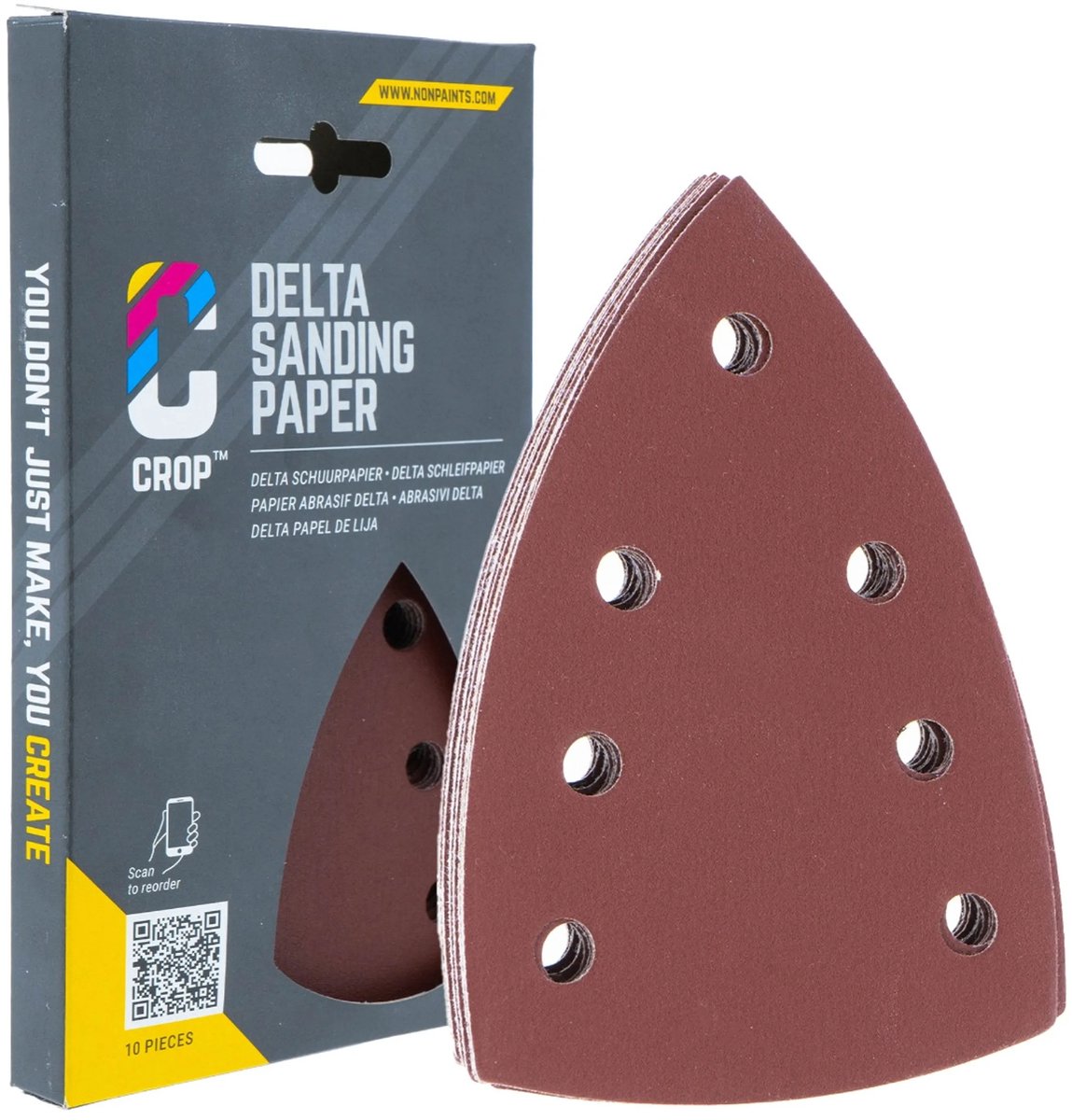 CROP Delta Schuurpapier 100x145mm korrel 80 - 10 stuks