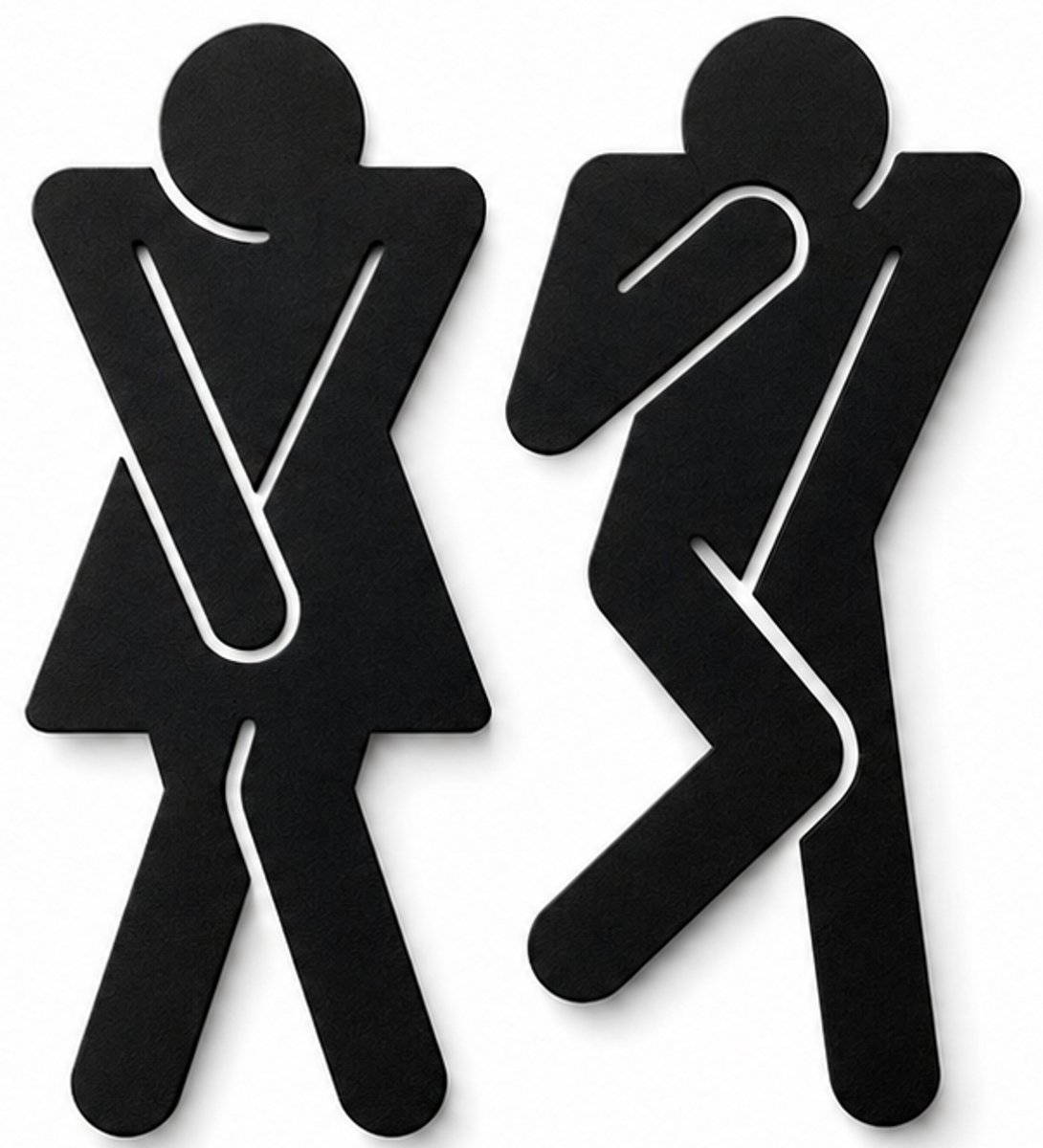 Houten wanddecoratie / WOODEN WALL DECORATION - Muurdecoratie / Wall art - Toilet Pictogra