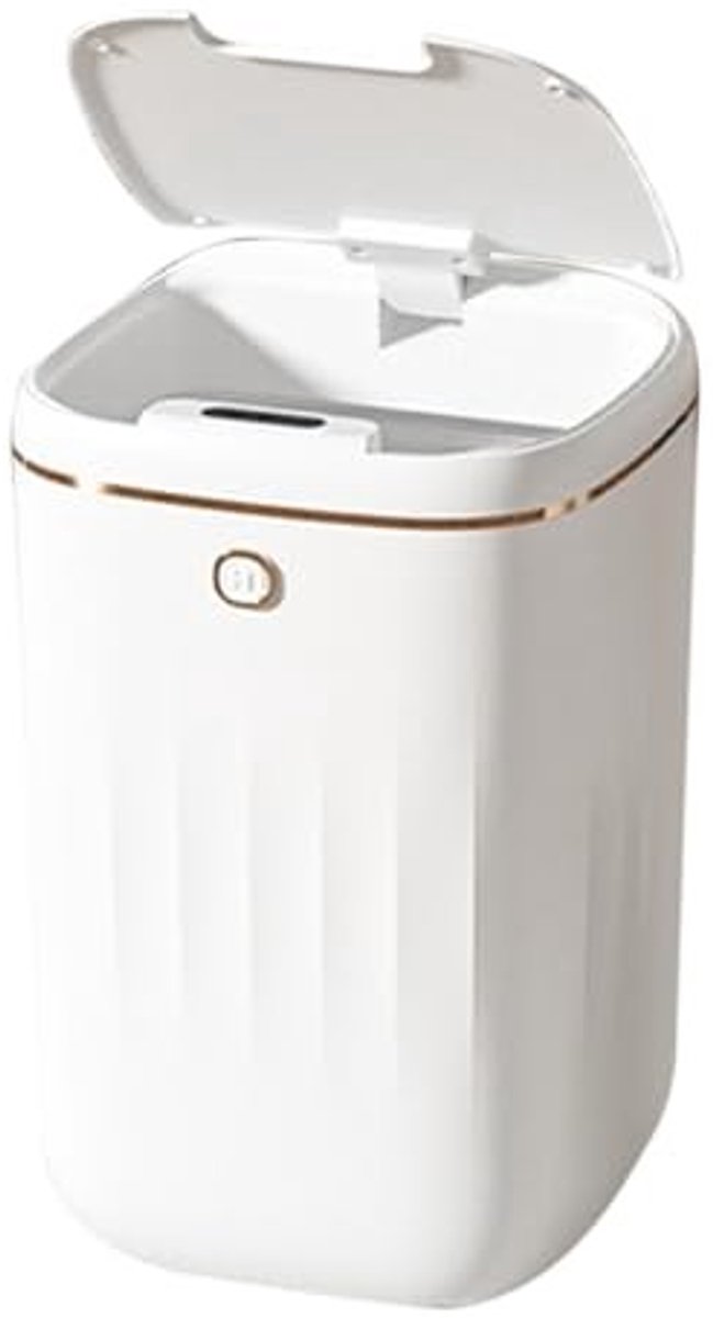 Dailygoods - Contactloze Prullenbak - Sensor Prullenbak - Duurzaam en Waterdicht - Wit - 20L - Geschikt voor Keuken en Badkamer - Modern Design