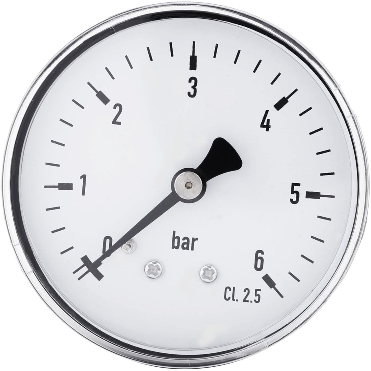 Dailygoods- Drukmeter 0-6 bar - Manometer - Hoge Precisie - Waterdicht - Compact - Geschikt voor Lucht/Olie/Water