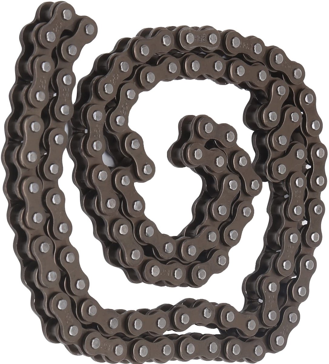Dailygoods - Stalen Ketting - 25H 106 Links - Vervangingsonderdeel voor Elektrische Scooter - Duurzaam en sterk - Ideaal voor dagelijks gebruik - Gesc...