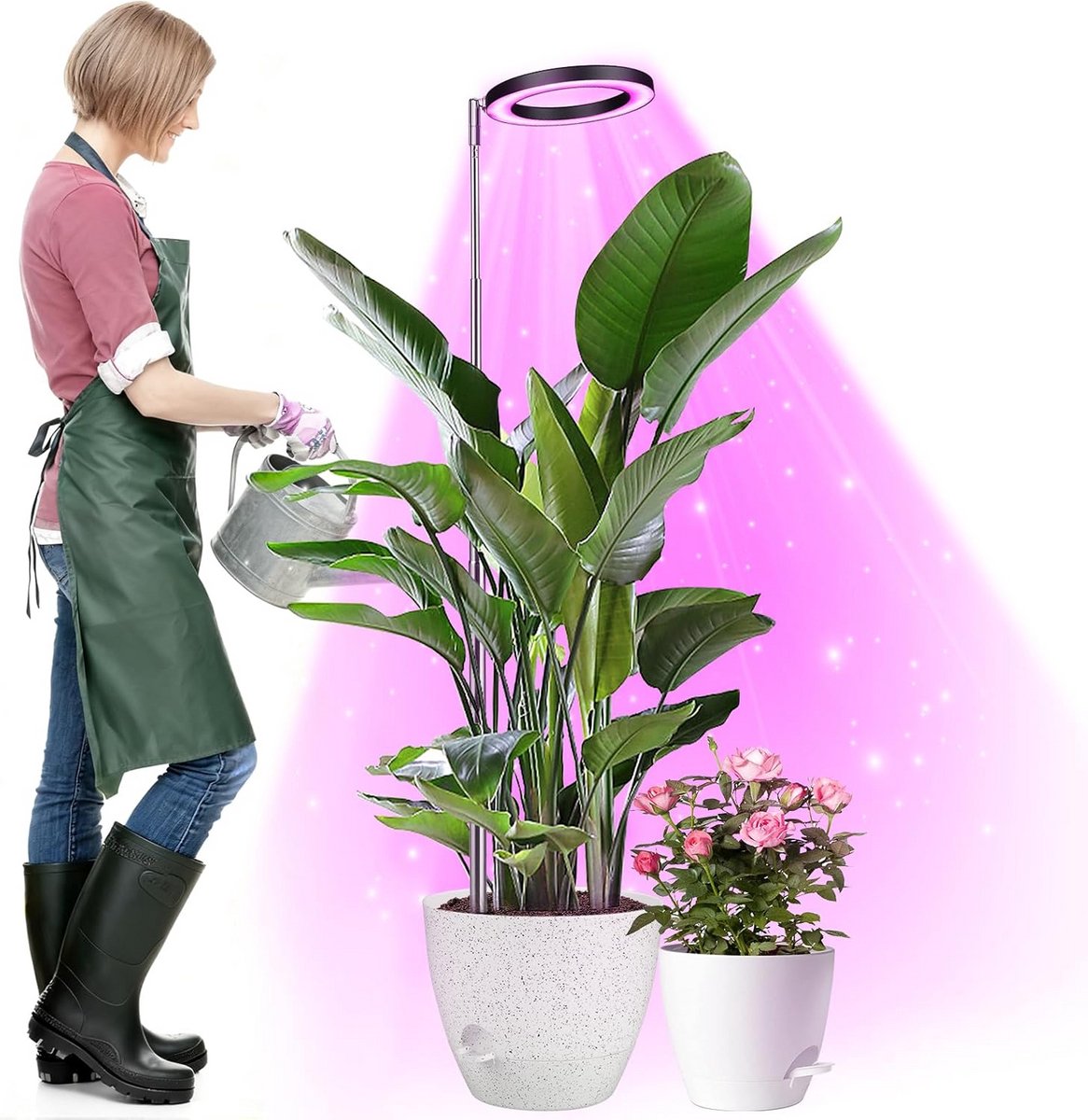 Plantenlamp LED - Groeilamp Binnen - Planten Verzorgen - Volledig Spectrum - Verstelbaar - Zwart