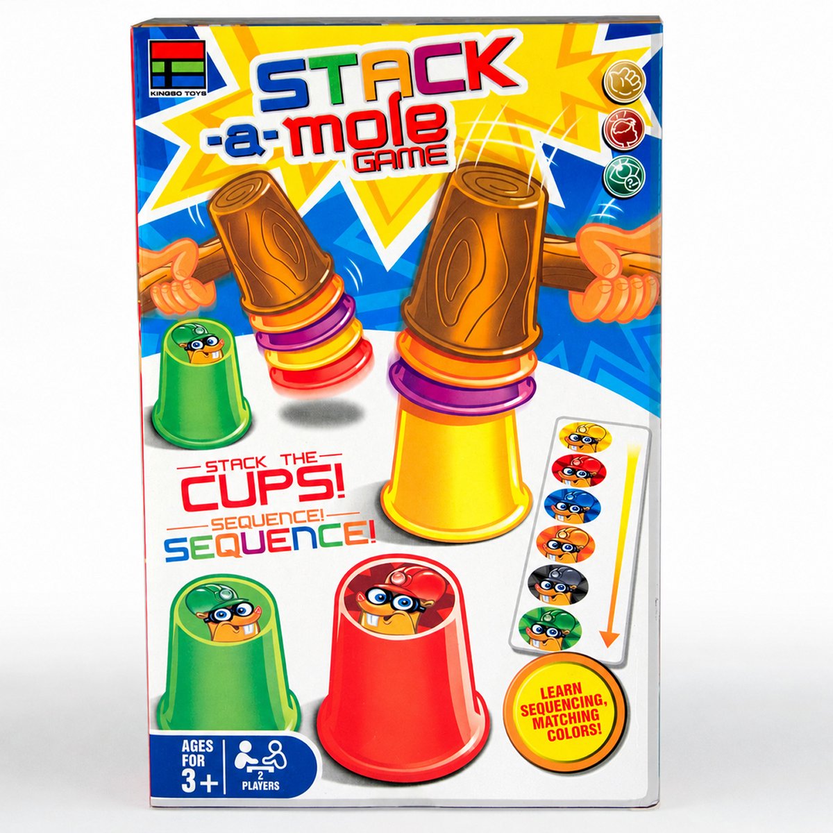 GAGATO Stack-a-Mole – Gezelschapsspel – Spelletjes voor Kinderen – Educatief Speelgoed – Familiespel - Puzzel spel