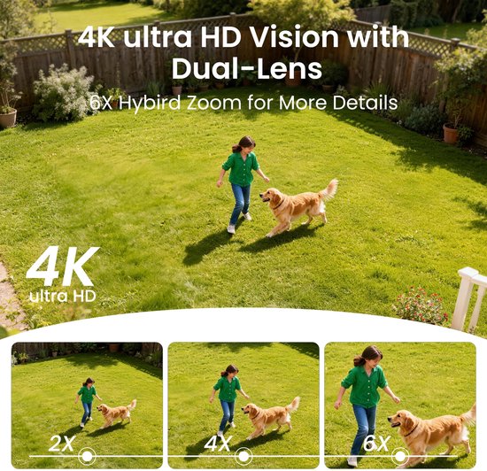 Reolink 4K Dual-lens Buitencamera - 2,4/5 GHz wifi - Automatische Zoom & Tracking - Pan & tilt - AI-video Zoeken - TrackMix Series W760 van Reolink — afbeelding 2