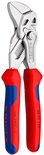 Knipex tang met rood-blauwe handvatten, 150mm.