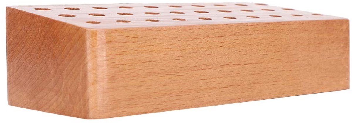 Dailygoods- Gereedschapsrek Houten - Gereedschapsopslaghouder - Schroevendraaierrek - Opslag met 30 Gaten - Hoogwaardige Materialen - Draagbaar en Handig - Gereedschapsopslag
