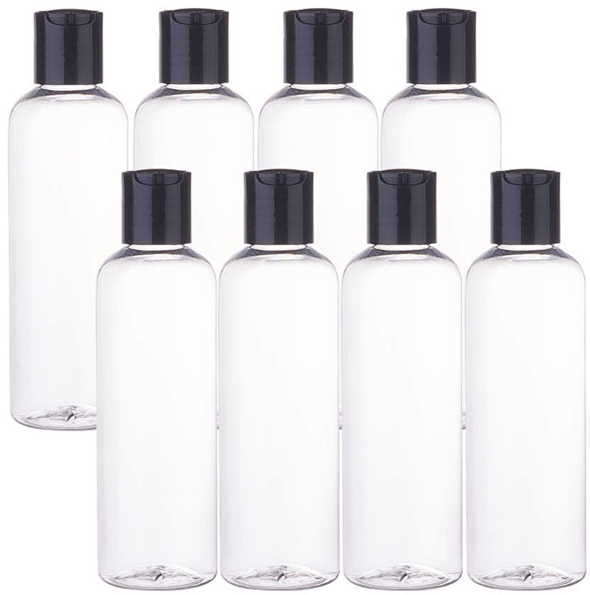 Dailygoods- Reisfles 150ml - Reisflesjes - Draagbare Flesjes - Kunststof - Herbruikbaar - BPA-vrij - 8 Stuks - Cosmeticafles