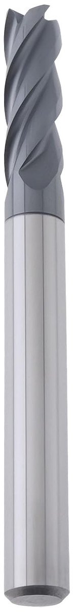 Dailygoods- Vierkante Frees 6,35 mm - Wolfraamcarbide - 4 Groeven - Geschikt voor Staal/Aluminium/Koper - Nauwkeurig Snijden - Slijtvast en Temperatuurbestendig
