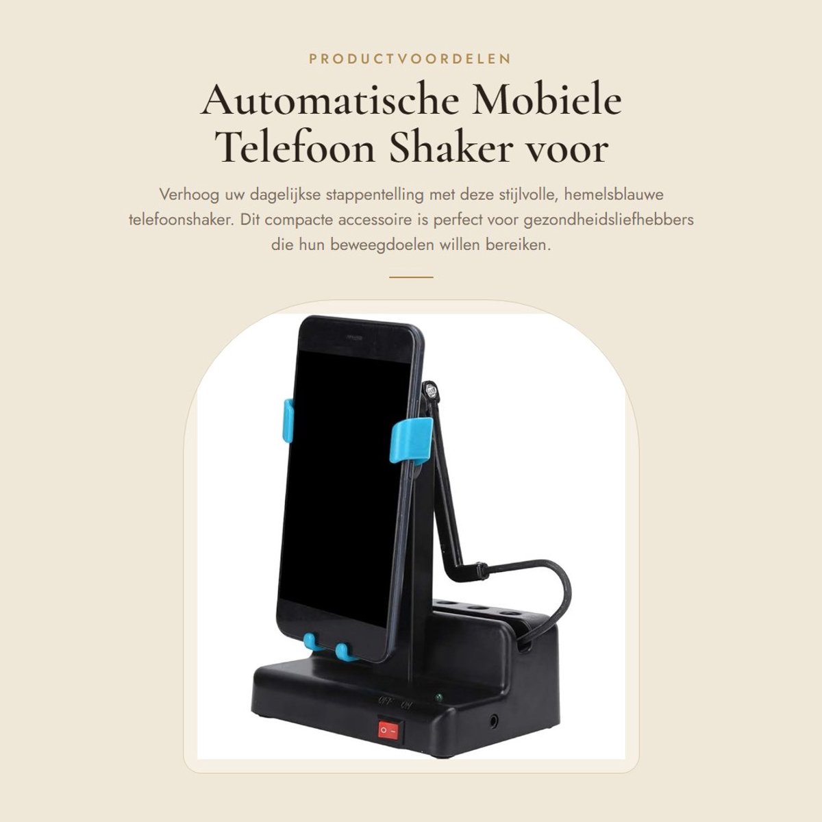 Dailygoods - Automatische Mobiele Telefoon Shaker voor Stappentelling