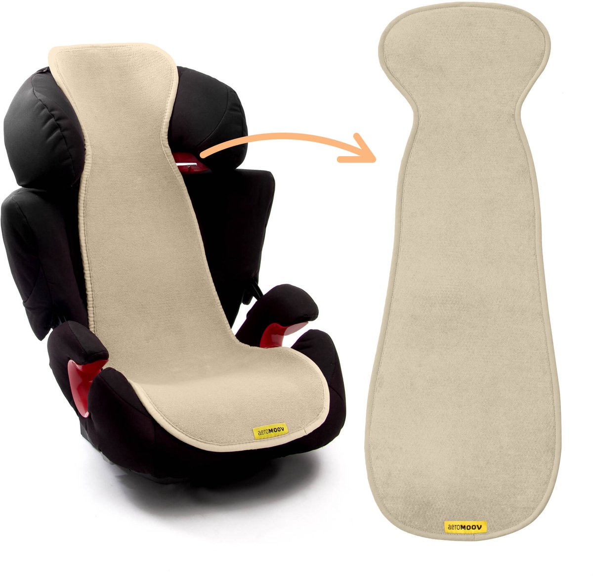 AeroMoov Air Layer – Inlegkussen Autostoel – Ademend & Warmteregulerend - Groep 2 en 3 - Shell