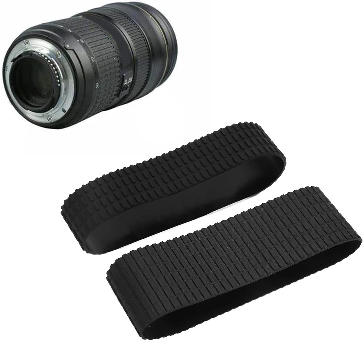 Rubber Lens Ring Set van 2 Stuks voor Zoom Grip en Vervangingsaccessoire voor Camera Lens 24-70mm F/2.8G ED