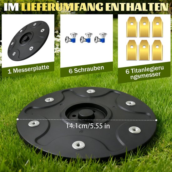 Messenplaat + 12 accessoires voor robotmaaier - geschikt voor GARDENA Smart Sileno City 600 / 250 / 400 / 500 / Sileno City 250 / 400 / 500 / 600 - robotmaaier messenplaat grasmaaier draaiplateau van Merkloos	 — afbeelding 4