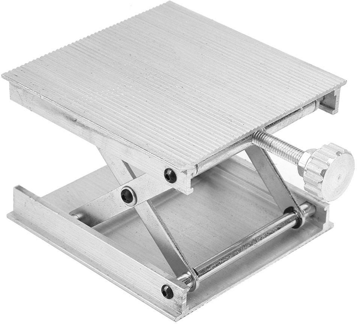 JHUBERS- Liftstandaard Verstelbaar 90mm - Aluminiumlegering - Lab Jack - Ondersteuning voor Meetinstrumenten - Geschikt voor Waterpas - Handmatig Aanpasbaar - Labjack