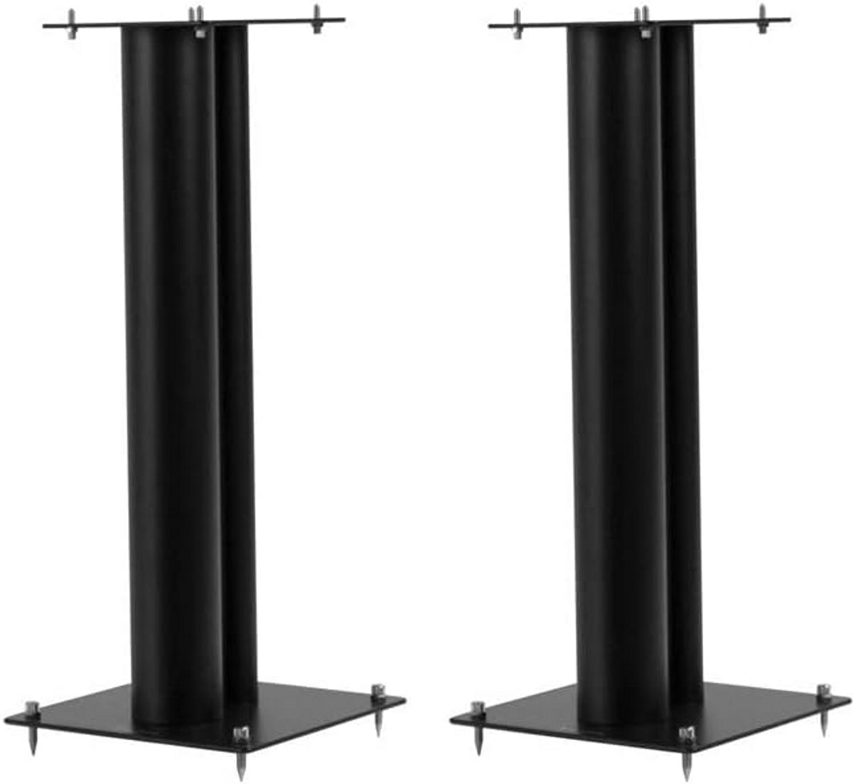 Speaker Stands - Luidspreker Voetstukken - Geluid Verbeteren - Met Zand Te Vullen - 80 cm Hoog - Mat Zwart