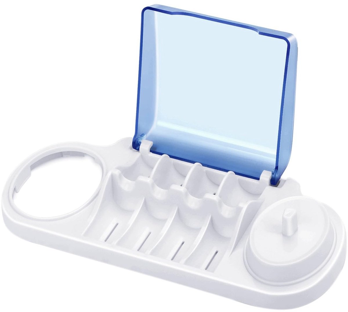 Dailygoods - Elektrische tandenborstelhouder - Houder voor elektrische tandenborstel - Wit - Opbergoplossing voor 2 tandenborstels - Geschikt voor Ora...