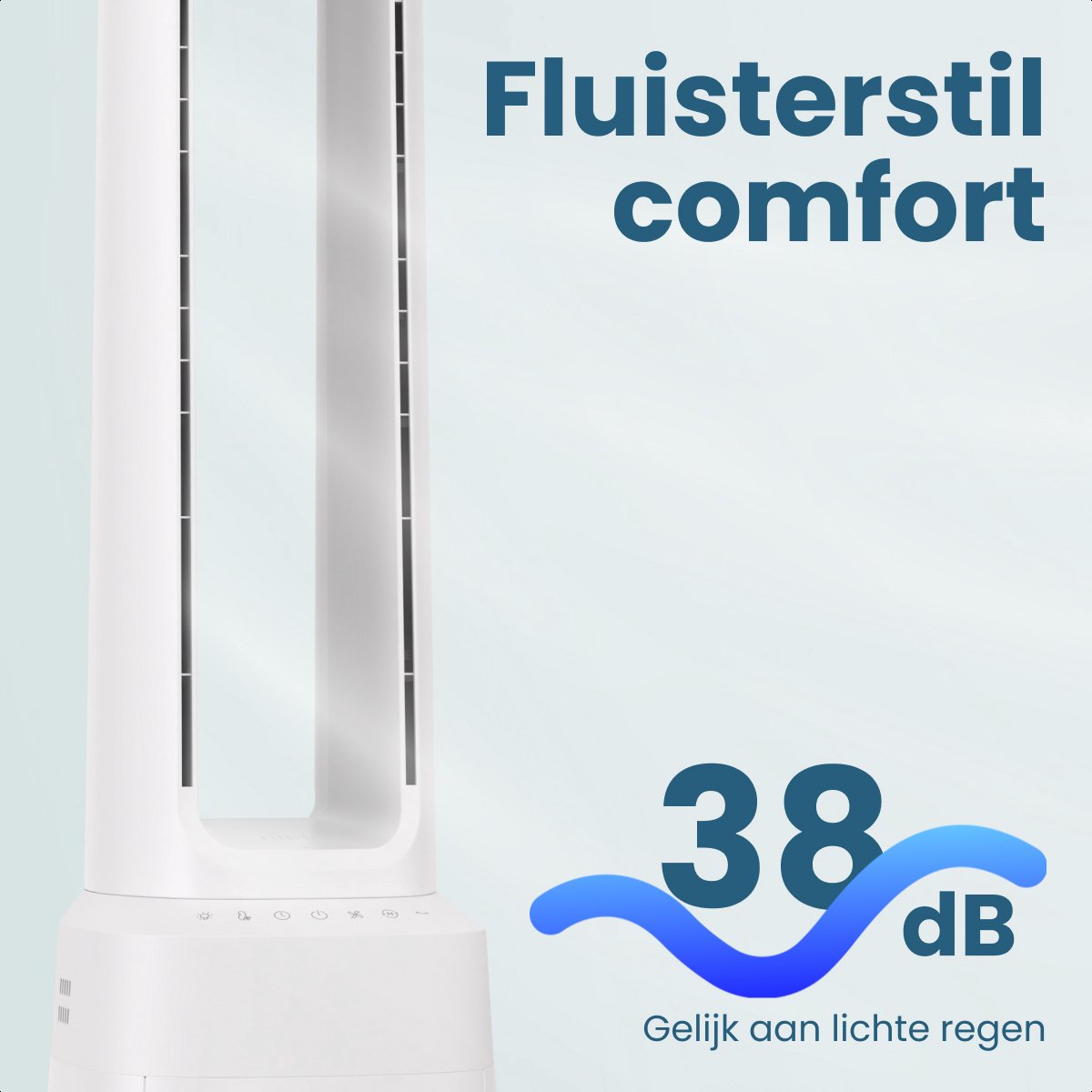 Auronic Torenventilator - Bladeless Model 2 in 1 - Luchtreiniger met HEPA-filter - Ventilator - 10 Standen - Afstandsbediening - 105 cm - Wit — afbeelding 6