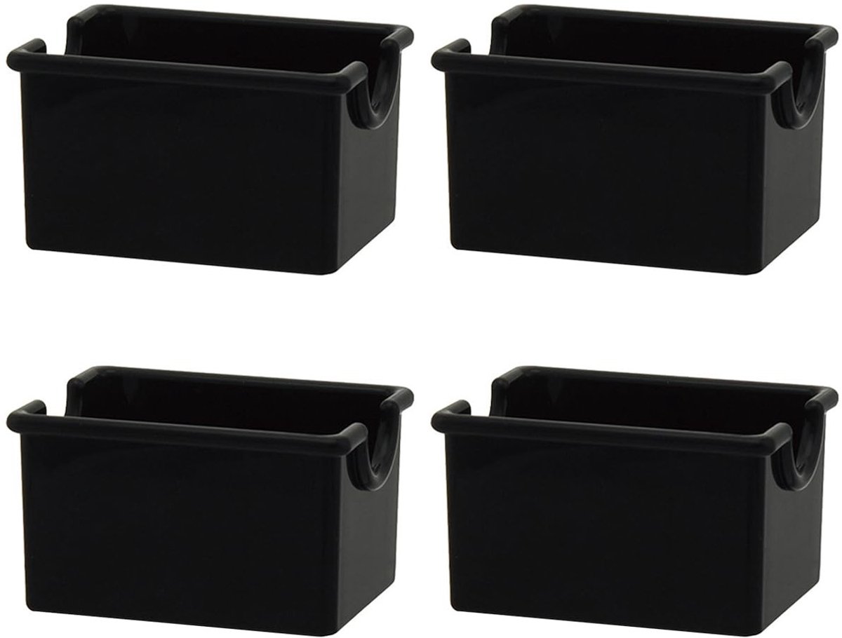 Dailygoods- Suikerzakjeshouder Set van 4 - Opbergmand - Theezakjeshouder - Tafelorganizer - Multifunctionele Container - Transparant Acryl