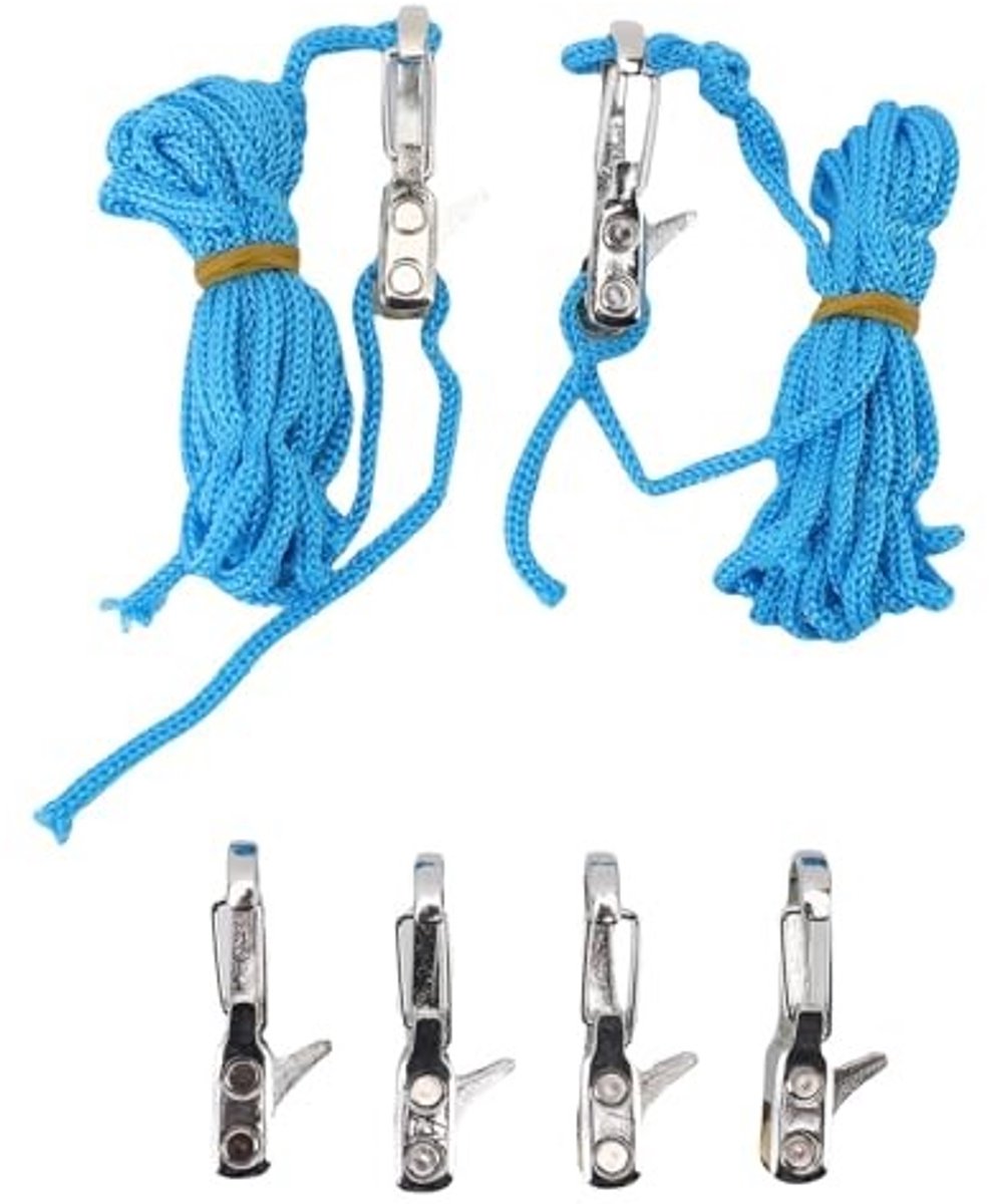 Dailygoods- Touwspanners Stevige Constructie - Rope Regulator - Kampeeraccessoire - Touwverstelling - 2x Touw - 4x Touw - Moeiteloze Touwaanpassing - Touwregelaar