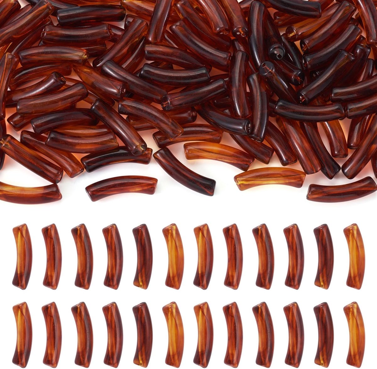 Dailygoods- Acryl Kralen 100 Stuks - Transparante Buis Kralen